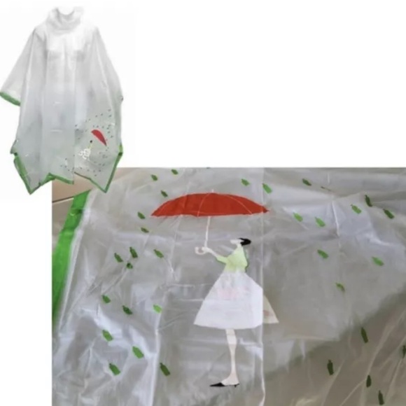 Kate Spade 1999 Vintage Absolut Vodka Spring Hooded Rain Poncho NIP - Picture 5 of 11